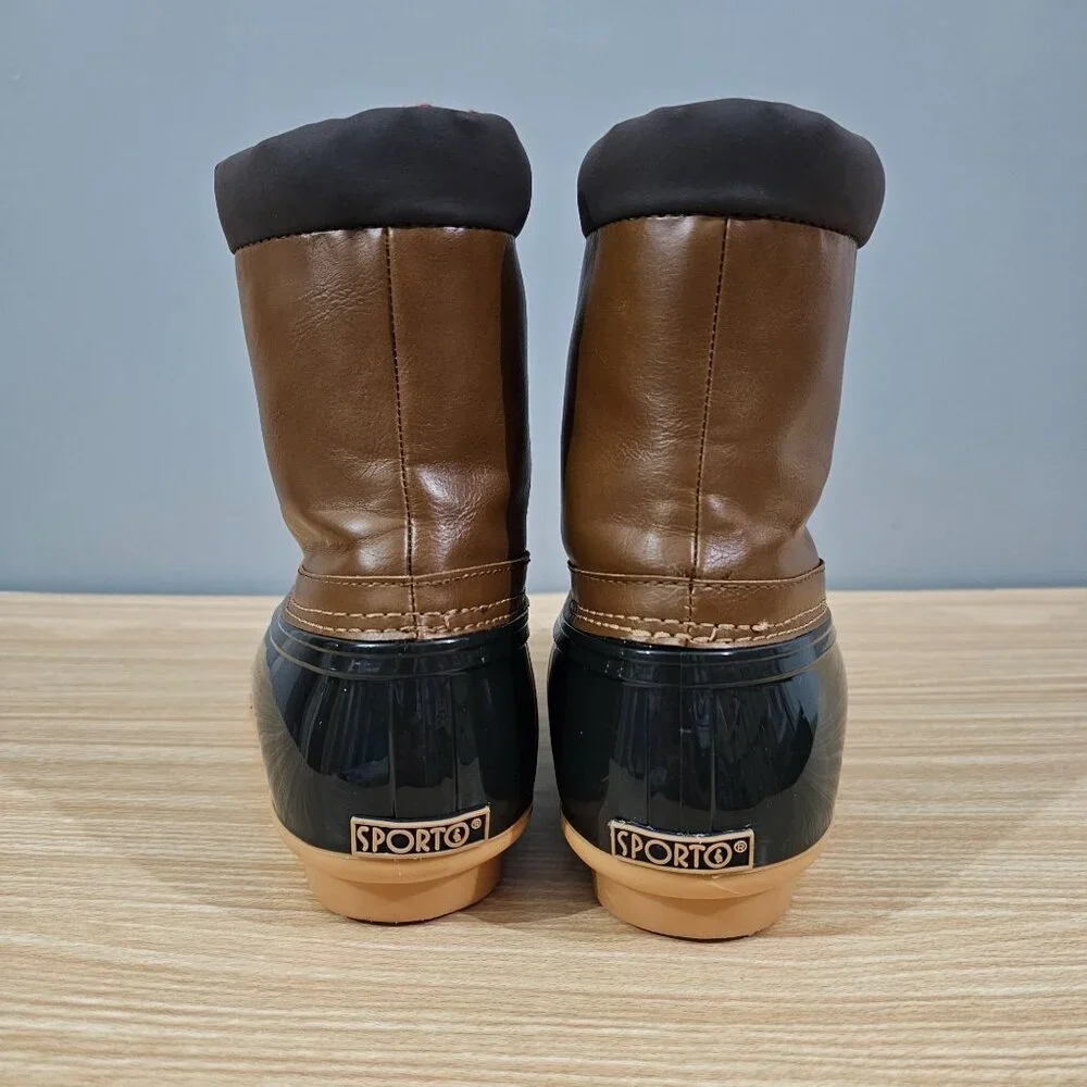 Sporto Boot Danielle Duck Womens Outdoor Shoe Insulated Brown Black Size 9